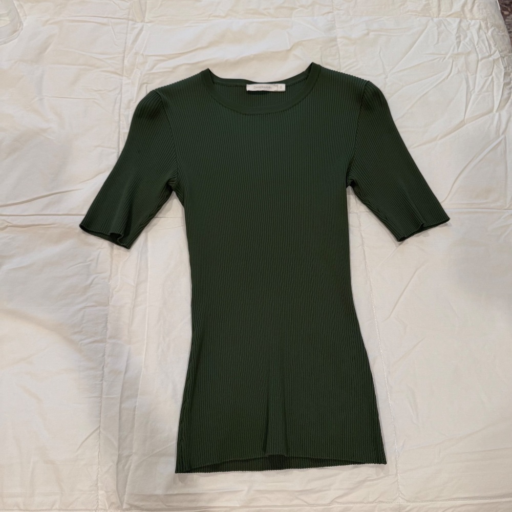 ZIMMERMANN POPPY KNIT TEE Size 0 Olive - Picture 5 of 7